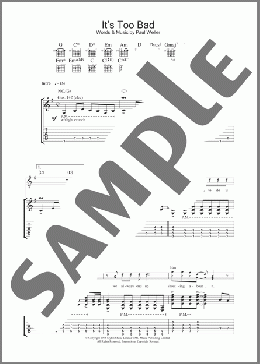 It's Too Bad(The Jam) 楽譜 ギター（ソロ） ダウンロード