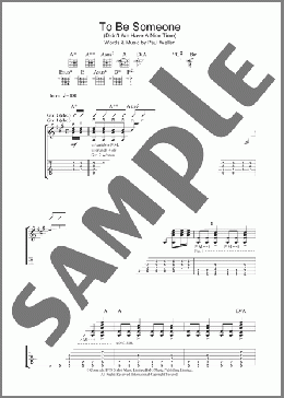 To Be Someone (Didn't We Have A Nice Time)(The Jam) 楽譜 ギター（ソロ） ダウンロード