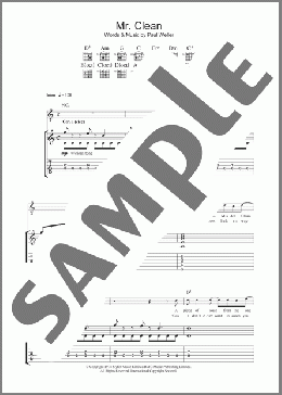 Mr. Clean(The Jam) 楽譜 ギター（ソロ） ダウンロード