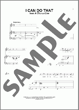 I Can Do That(Marvin Hamlisch) 楽譜 ピアノ & ボーカル ダウンロード