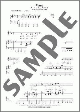 Fame(Irene Cara) 楽譜 ピアノ & ボーカル & ギター ダウンロード