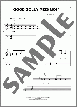Good Golly Miss Molly(Little Richard) 楽譜 ピアノ（ソロ） ダウンロード