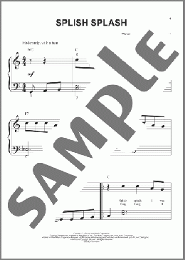 Splish Splash(Bobby Darin) 楽譜 ピアノ（ソロ） ダウンロード