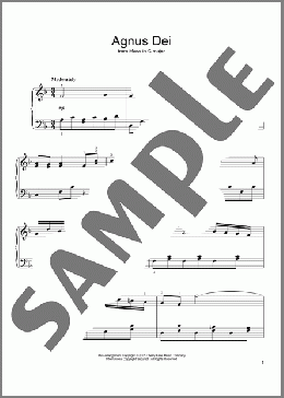Agnus Dei, Excerpt(Wolfgang Amadeus Mozart) 楽譜 ピアノ（ソロ） ダウンロード