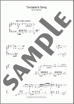 Toreador Song(Georges Bizet) 楽譜 ピアノ（ソロ） ダウンロード