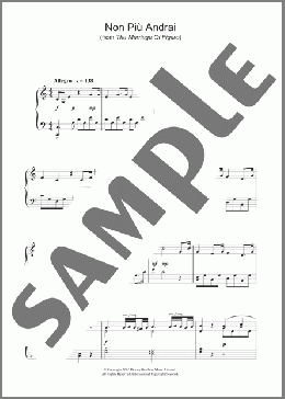 Non Piu Andrai (from The Marriage Of Figaro)(Wolfgang Amadeus Mozart) 楽譜 ピアノ（ソロ） ダウンロード