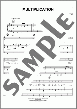 Multiplication(Bobby Darin) 楽譜 ピアノ & ボーカル & ギター ダウンロード