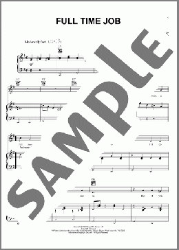 Full Time Job(Eddy Arnold) 楽譜 ピアノ & ボーカル & ギター ダウンロード