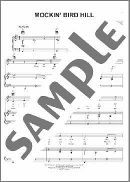Mockin' Bird Hill(Donna Fargo/The Pinetoppers) 楽譜 ピアノ & ボーカル & ギター ダウンロード