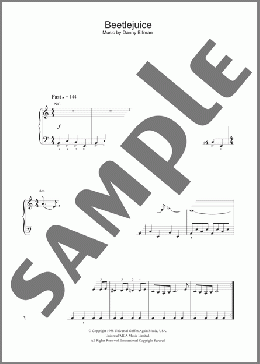 Beetlejuice (Main Theme)(Danny Elfman) 楽譜 ピアノ（ソロ） ダウンロード