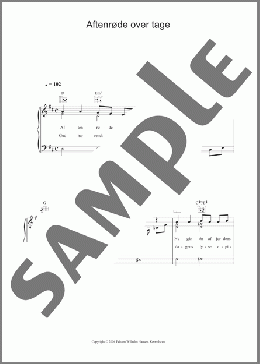 Aftenrode Over Tage(Erling Lindgren) 楽譜 その他 ダウンロード