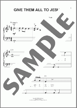 Give Them All To Jesus(Bo Benson Sr.) 楽譜 ピアノ（ソロ） ダウンロード