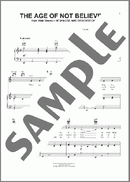 The Age Of Not Believing(Angela Lansbury/Sherman Brothers) 楽譜 ピアノ & ボーカル & ギター ダウンロード