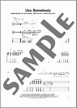 Use Somebody(Kings Of Leon) 楽譜 ギタースコア ダウンロード