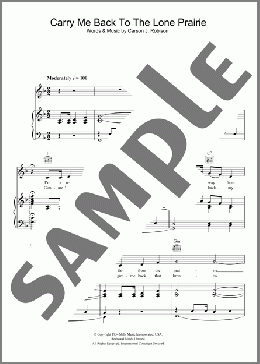Carry Me Back To The Lone Prairie(Nick Lucas) 楽譜 その他 ダウンロード