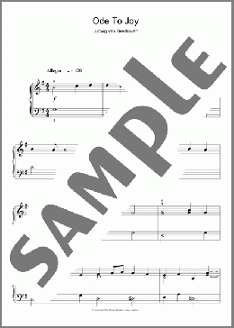 Ode To Joy from Symphony No. 9, Fourth Movement(Ludwig Van Beethoven) 楽譜 ピアノ（ソロ） ダウンロード