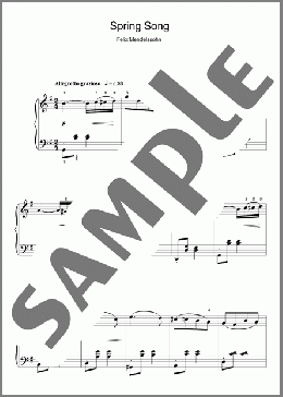 Spring Song, from Songs Without Words, Op.62(Felix Mendelssohn) 楽譜 ピアノ（ソロ） ダウンロード