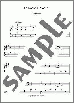 La Donna e Mobile(Giuseppe Verdi) 楽譜 ピアノ（ソロ） ダウンロード