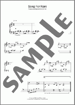 Song For Rani(Gabriel Yared) 楽譜 ピアノ（ソロ） ダウンロード