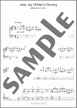 Jesu, Joy Of Man's Desiring(Johann Sebastian Bach) 楽譜 ピアノ（ソロ） ダウンロード