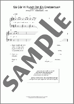 Sa Gar Vi Rundt Om En Enebaerbusk(Traditional) 楽譜 ピアノ（ソロ） ダウンロード