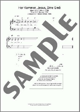 Her Kommer, Jesus, Dine Sma(J.A.P. Schulz) 楽譜 ピアノ（ソロ） ダウンロード