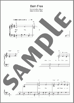Born Free(John Barry) 楽譜 ピアノ（ソロ） ダウンロード