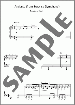 Symphony No. 94 Surprise (2nd Movement)(Franz Joseph Haydn) 楽譜 ピアノ（ソロ） ダウンロード