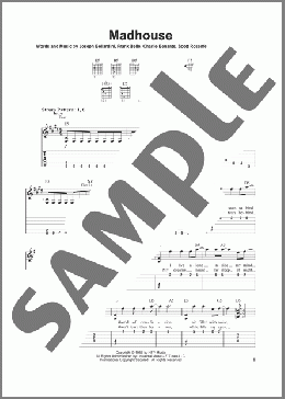 Madhouse(Anthrax) 楽譜 ギター（ソロ） ダウンロード