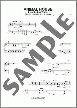 Animal House(Elmer Bernstein) 楽譜 ピアノ（ソロ） ダウンロード