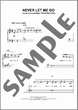 Never Let Me Go(Dinah Washington) 楽譜 ピアノ（ソロ） ダウンロード