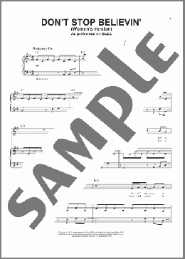 Don't Stop Believin'(Journey/Glee (TV Series)/Glee Cast) 楽譜 ピアノ & ボーカル ダウンロード