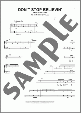 Don't Stop Believin'(Journey/Glee (TV Series)/Glee Cast) 楽譜 ピアノ & ボーカル ダウンロード