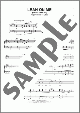 Lean On Me(Bill Withers/Glee (TV Series)/Glee Cast) 楽譜 ピアノ & ボーカル ダウンロード