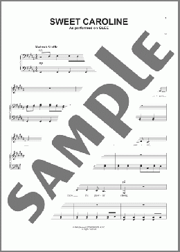 Sweet Caroline(Neil Diamond/Glee (TV Series)/Glee Cast) 楽譜 ピアノ & ボーカル ダウンロード