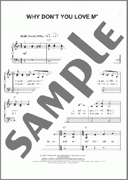 Why Don't You Love Me(Hank Williams) 楽譜 ピアノ（ソロ） ダウンロード