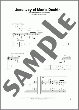 Jesu, Joy Of Man's Desiring(Johann Sebastian Bach/Leo Kottke) 楽譜 ギタースコア ダウンロード
