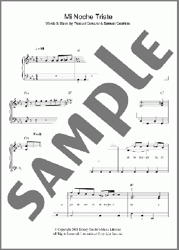 Mi Noche Triste(Carlos Gardel) 楽譜 ピアノ（ソロ） ダウンロード
