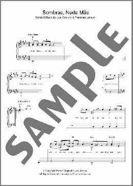 Sombras Nada Mas(Javier Solis) 楽譜 ピアノ（ソロ） ダウンロード