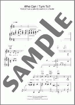 Who Can I Turn To (When Nobody Needs Me)(Tony Bennett) 楽譜 その他 ダウンロード