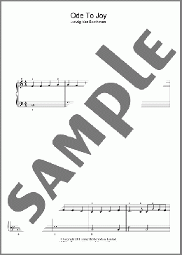 Ode To Joy from Symphony No. 9, Fourth Movement(Ludwig Van Beethoven) 楽譜 ピアノ（ソロ） ダウンロード