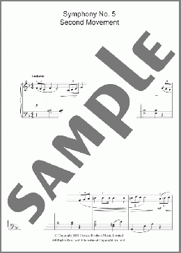 Symphony No.5 (2nd Movement: Andante)(Pyotr Il'yich Tchaikovsky) 楽譜 ピアノ（ソロ） ダウンロード