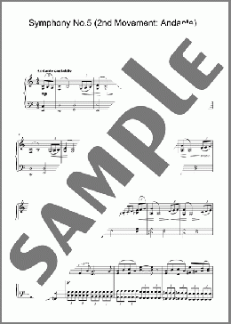Symphony No. 5 (2nd Movement: Andante)(Pyotr Il'yich Tchaikovsky) 楽譜 ピアノ（ソロ） ダウンロード