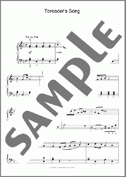Toreador's Song (from Carmen)(Georges Bizet) 楽譜 ピアノ（ソロ） ダウンロード