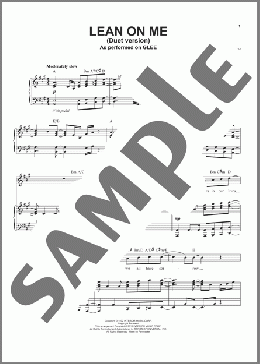 Lean On Me (Vocal Duet)(Bill Withers/Glee (TV Series)/Glee Cast) 楽譜 ピアノ & ボーカル ダウンロード