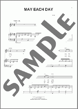 May Each Day(Andy Williams) 楽譜 ピアノ & ボーカル ダウンロード