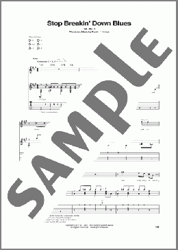 Stop Breakin' Down Blues(Robert Johnson) 楽譜 ギター（ソロ） ダウンロード