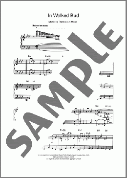 In Walked Bud(Thelonious Monk) 楽譜 ピアノ（ソロ） ダウンロード
