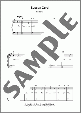 Sussex Carol(Traditional English Carol) 楽譜 ピアノ（ソロ） ダウンロード