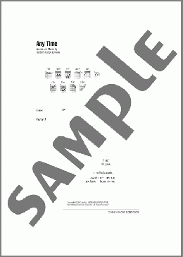 Any Time(Herbert Happy Lawson) 楽譜 ギター（コード） ダウンロード